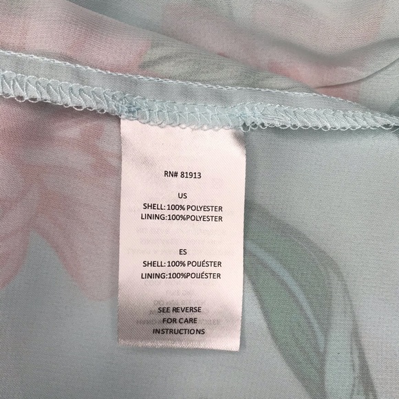 C & E Tie-Neck Floral Print Mini Dress - S - Picture 10 of 11